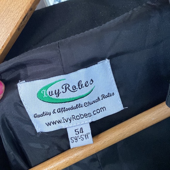 🧥IVY Robes 54 long black robe/jacket NWOT - Picture 6 of 16